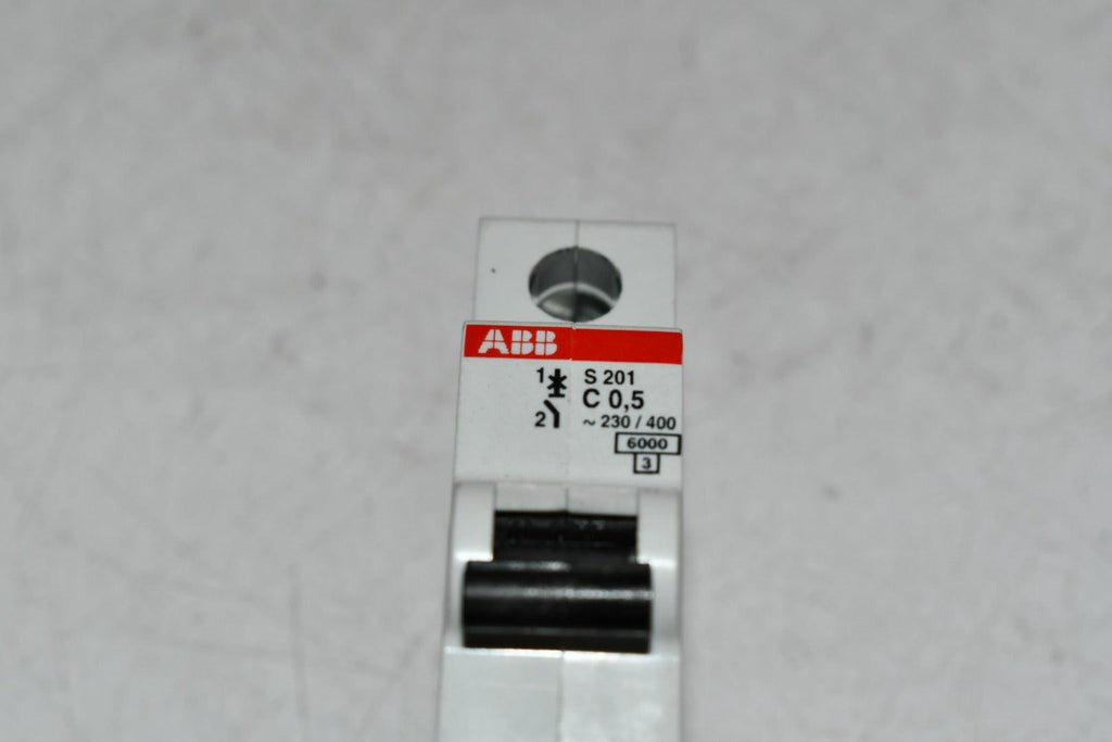 NEW ABB S201-C0.5 Circuit Breaker; 1-P; C Curve; 0.5A; 6kA; 480Y/277VAC