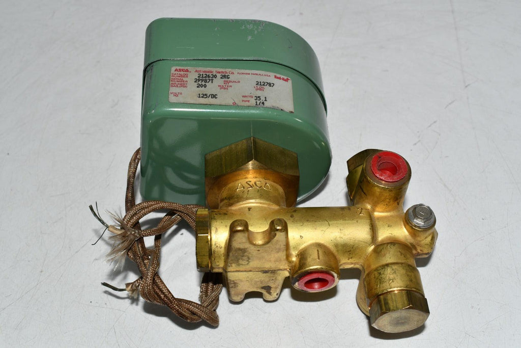 NEW Asco 212630 2RG Red-hat Solenoid Valve 125v-dc 1/4in Npt