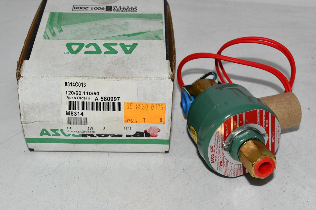 NEW Asco 8314C013 Red-hat Solenoid Valve 120v-ac 1/4in Npt 3W