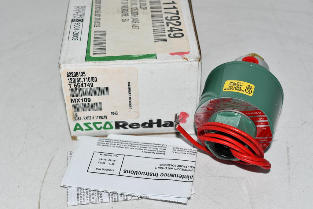 NEW Asco 8320B135 Direct Acting General Service 3-Way Solenoid Valve 1/8'' 0-300 PSI