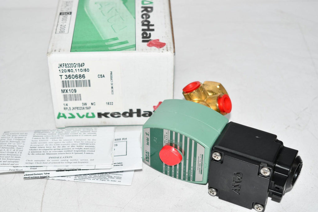 NEW Asco JKF8320G184P 120/60 110/50 Solenoid Valve 1/4'' 3W NC