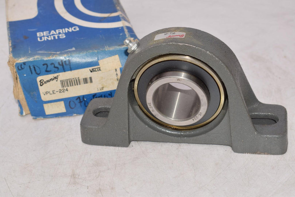 NEW Browning VPLE-224 1-1/2'' Pillow Block Ball Bearing Unit - 2-Bolt Base, 1-1/2 in Bore