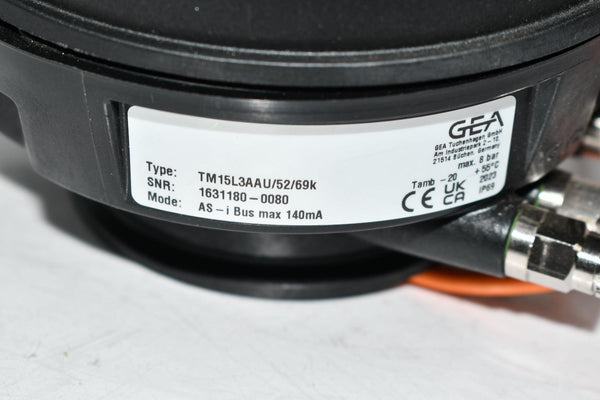 NEW GEA Tuchenhagen TM15L3AAU 52 69K Control Valve AS I Bus VB new-gea-tuchenhagen-tm15l3aau-52-69k-control-valve-as-i-bus-vb