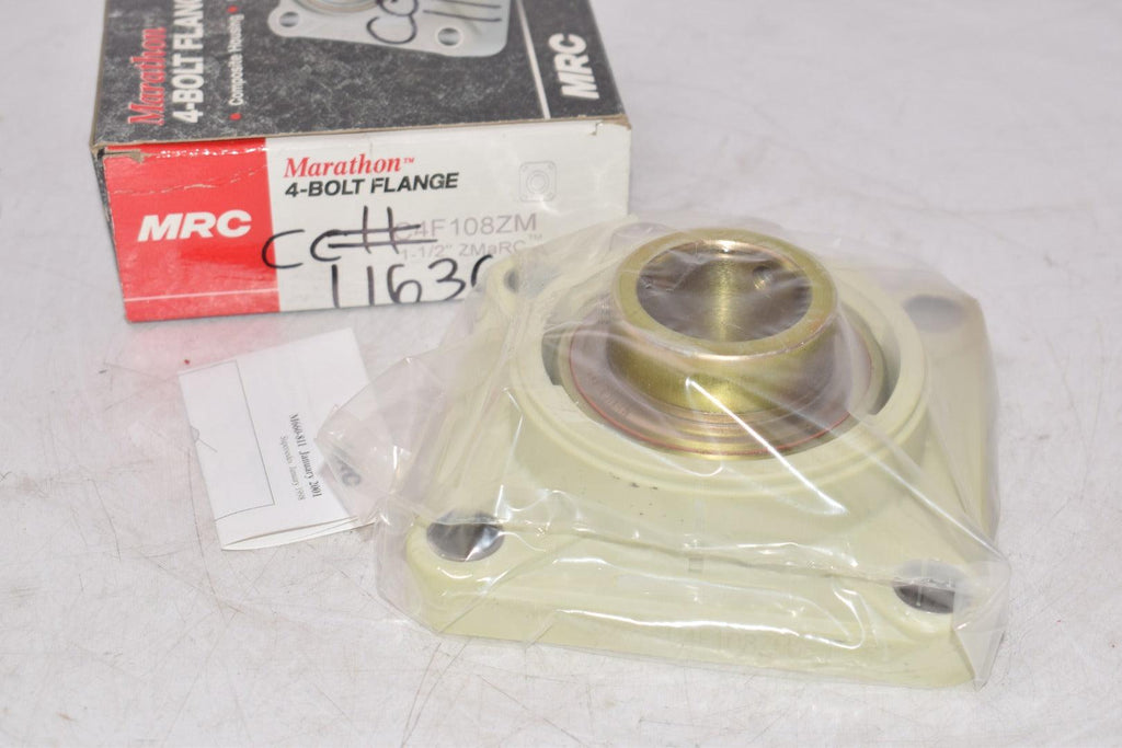 NEW Marathon MRC C4F108ZM 4-Bolt Flange Pillow Block Bearing Wash Down 1-1/2''