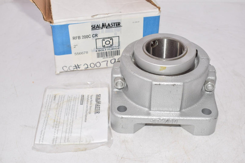 NEW SEALMASTER RFB 200C CR Flange-Mount Roller Bearing Unit Tapered Roller Brg., 2'' Bore 4 Bolt