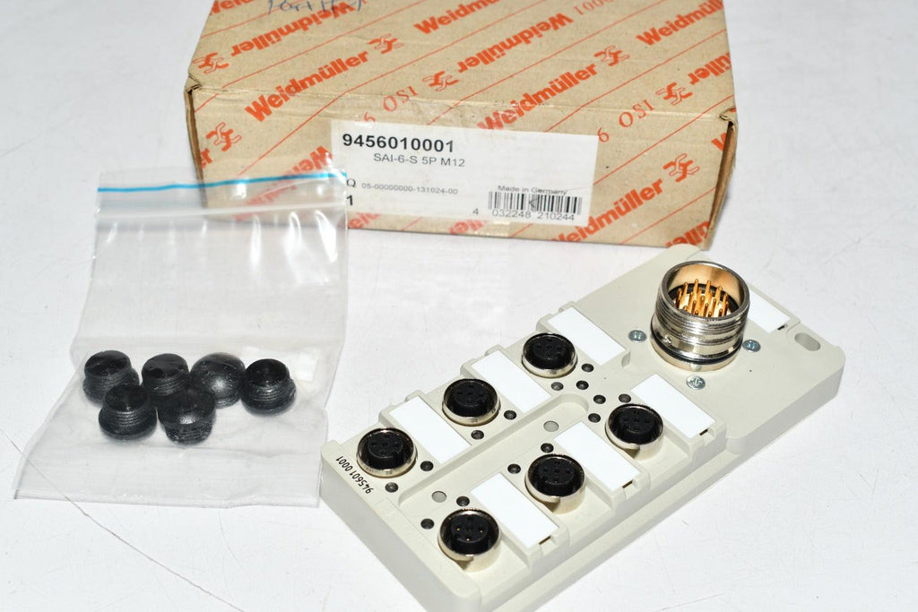 NEW Weidm�ller 9456010001 SAI-6 S 5P M12 Sensor Distributor Block