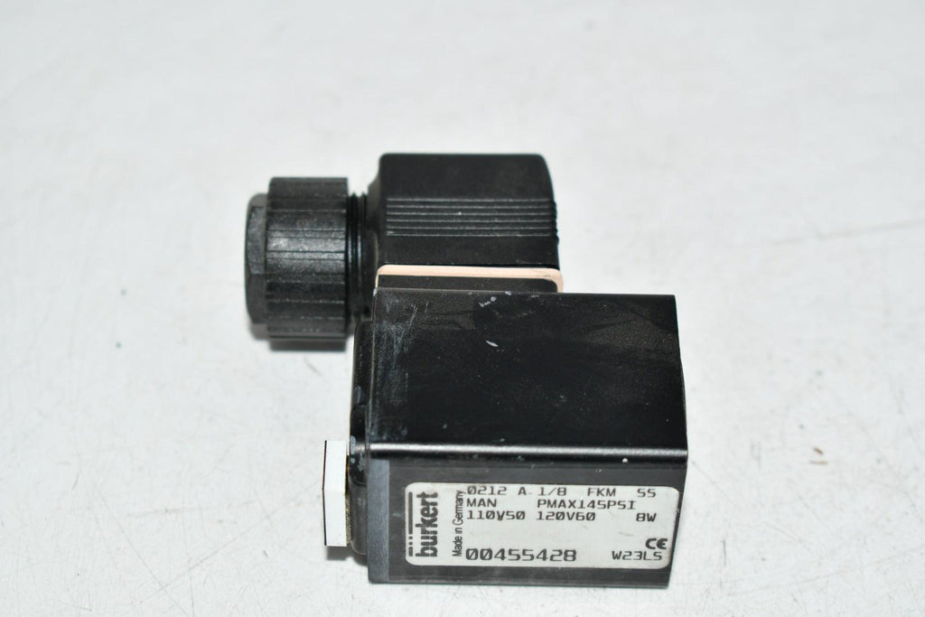 PARTS Burkert 0212 A 1/8 FKM SS 00455428 Solenoid Valve 8W