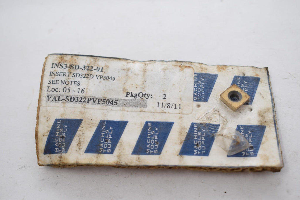 (1) NEW SD322D Grade VP5045 Carbide Insert