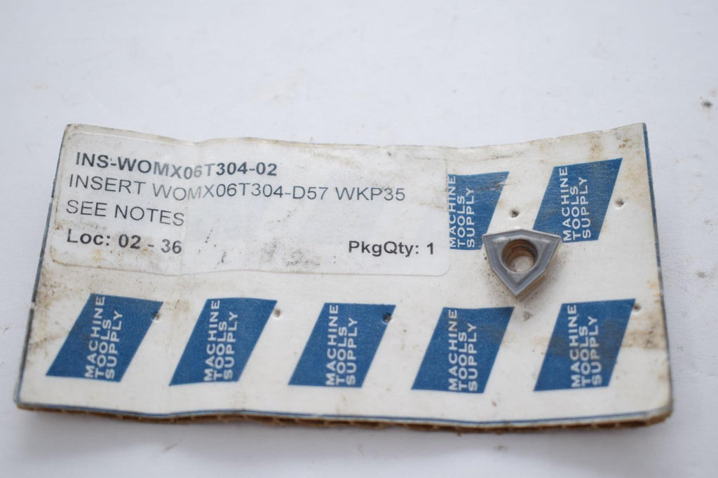 (1) NEW WOMX06T304-D57 Grade WKP35 Carbide Insert Indexable
