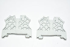 (2) NEW Allen Bradley 1492-EAJ35 Terminal Block End Anchor Light Grey