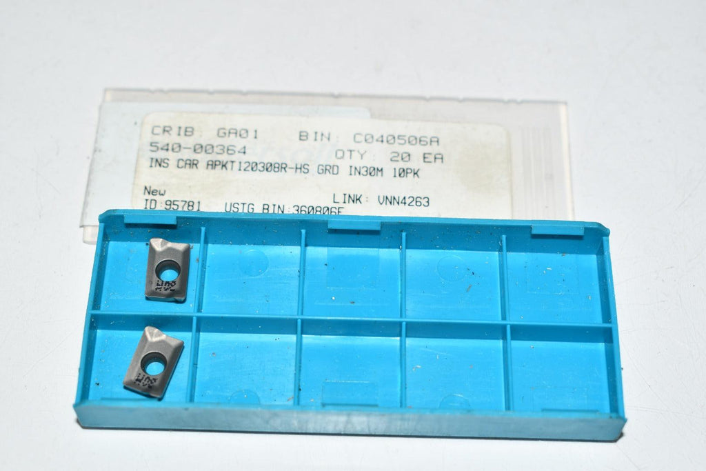 (2) NEW Ingersoll APKT120308R-HS Grade: IN30M Carbide Insert Indexable 5800696