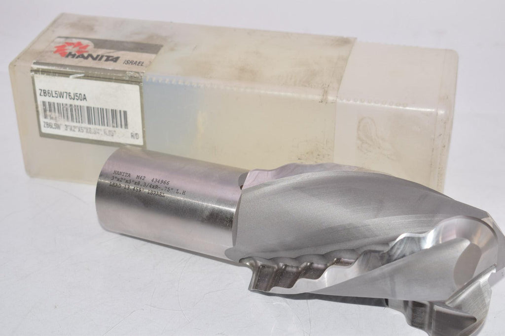 NEW HANITA ZB6L5W76J50A ZB6L5W 434966 3'' x 2'' x 5'' x 8-3/4'' x R-.75'' Crest Cut End Mill L-H R/D