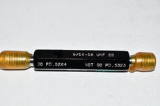 Alameda 9/16-18 UNF 2B Thread Plug Gage Go .5264 No Go .5323