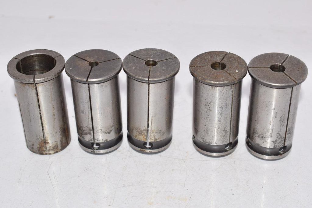 Lot of 5 LYNDEX NIKKEN Straight Collets, Mixed Lot Mixed Sizes Machinist Tooling