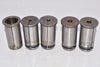 Lot of 5 LYNDEX NIKKEN Straight Collets, Mixed Lot Mixed Sizes Machinist Tooling