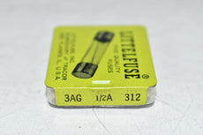Pack of 5 NEW Littelfuse 3AG 1/2A 312 Fuses
