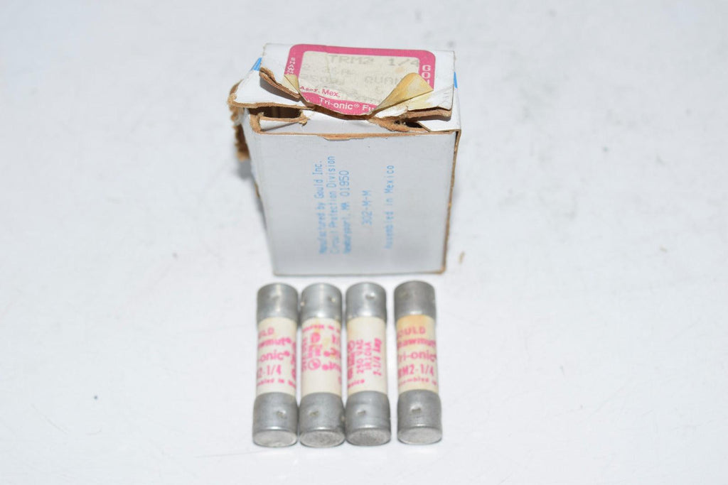 NEW Pack of 4 Gould TRM2-1/4 Tri-onic Fuses