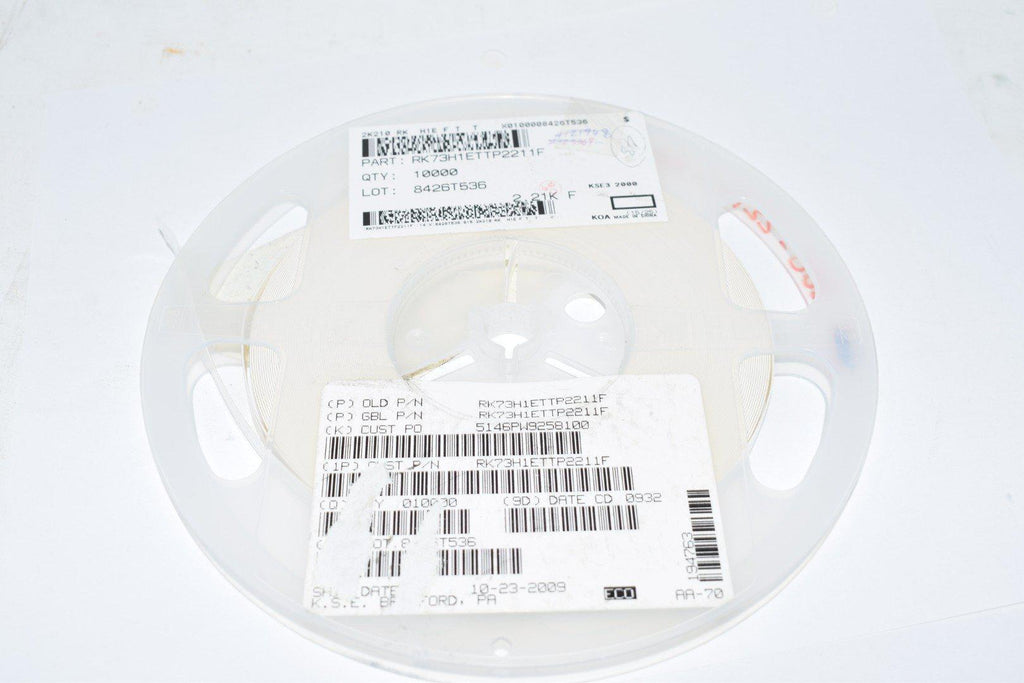 3/4 Full Roll of KOA Speer RK73H1ETTP2211F  Thick Film Resistors - SMD 0.1watts 2.21Kohms