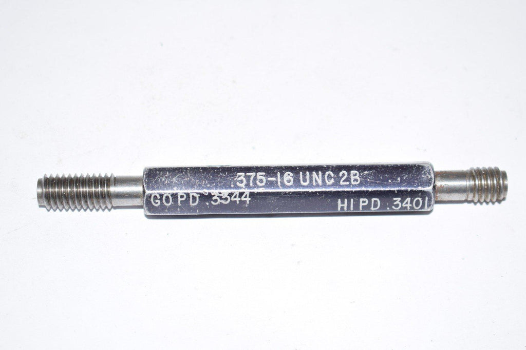 .375-16 UNC 2B GO PD .3344 HI PD .3401 Thread Plug Gage