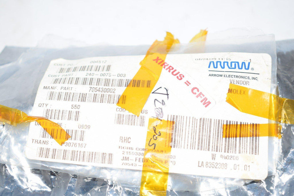 Large Lot of Molex 0705430002 Connector Header Through Hole 3 position 0.100'' (2.54mm)