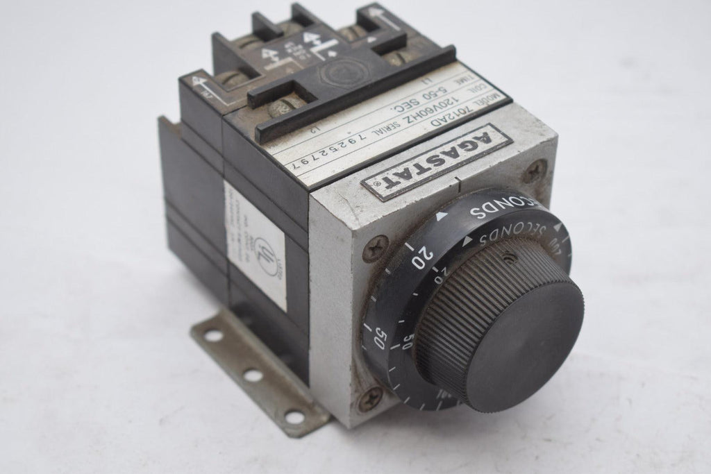 Agastat 7012AD Time Delay Relay 120V 60Hz 5-50sec. Timing Relay