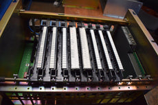 ALLEN-BRADLEY 1771-A3B SERIES B 12-SLOT I/O CHASSIS 9 Modules