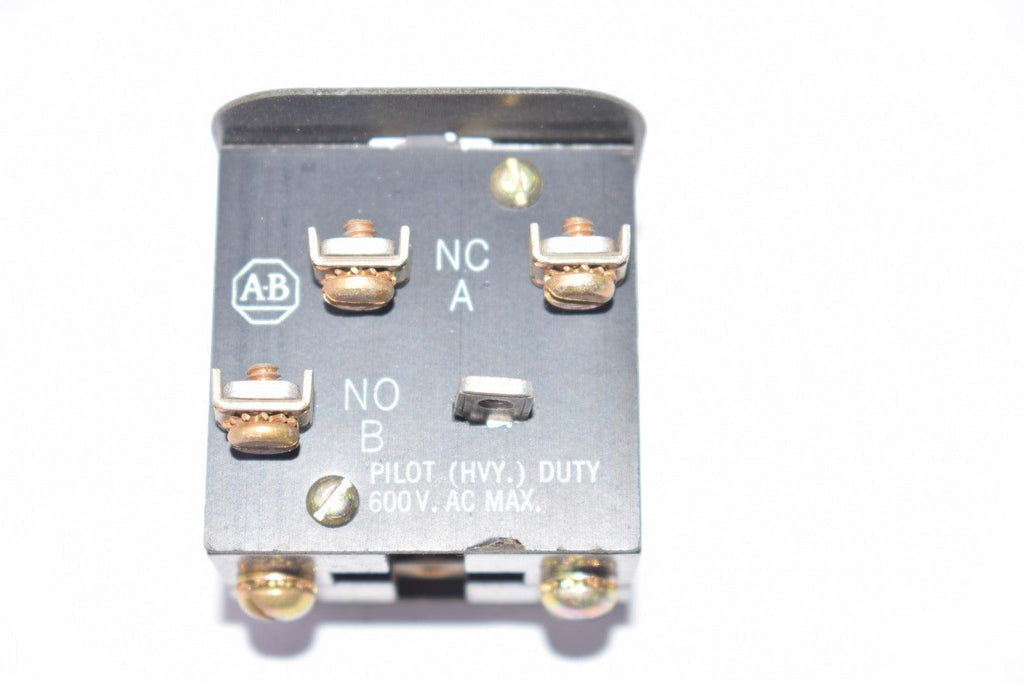 Allen Bradley Cat No. 800T-A1B 600 V.A.C. Contact Block