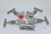 ANDERSON GREENWOOD M24HPS-4-P 5 VALVE MANIFOLD S09-9283-002 STAINLESS STEEL
