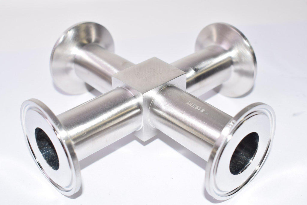 ASME BPE, 7/8'', Stainless Steel Cross, Sanitary Fitting, HG, SFF4, AAE0D, A26556A, B19331