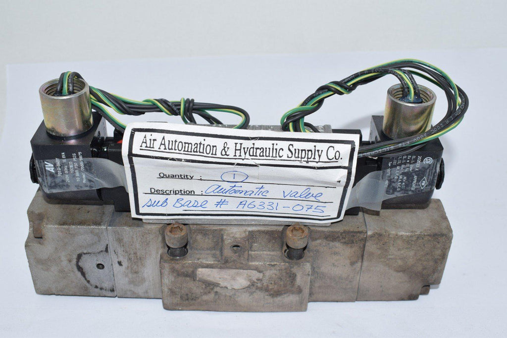 AUTOMATIC VALVE A6331-075 Manifold Solenoid Valve 7019-9ABY 240V 6.8VA