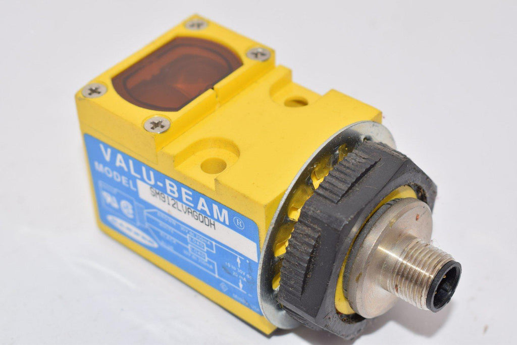 Banner Engineering SM912LVAGQDH Sensor; Photoelectric; DC Scanner; 4 Pin Euro QD Connector