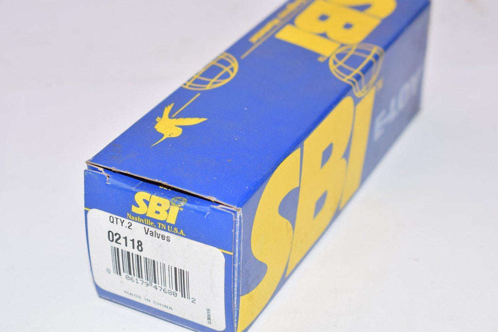 Box of 2 NEW SBI, Part: 02118, Intake Valves For Ford, Lincoln, Mercury
