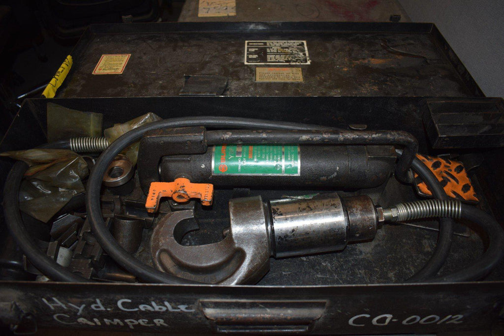 Burndy Y44B Y44BH-2 Hypress Hydraulic Crimping Tool KIT Dies Y8FP Foot Pump