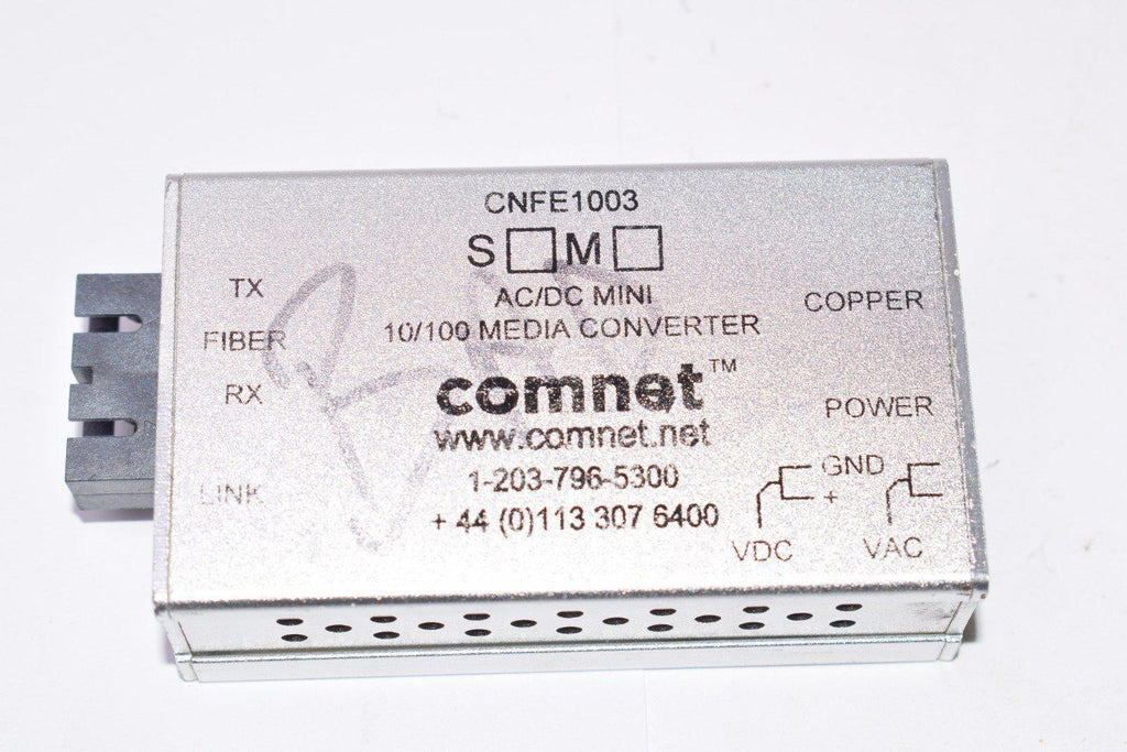 Comnet Communication Networks CNFE1003 AC/DC 10/100 Media Converotr - For Parts