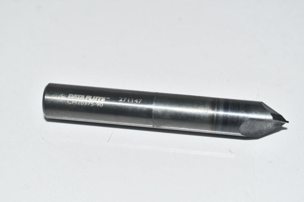 Data Flute 3/8'' 2 Flute Carbide Chamfer Mill 3/8'' Shank CM20375-90