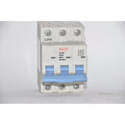 Dayton 3P IEC Supplementary Protector 20A 480VAC, 5ZVG0 D20A 50/60Hz