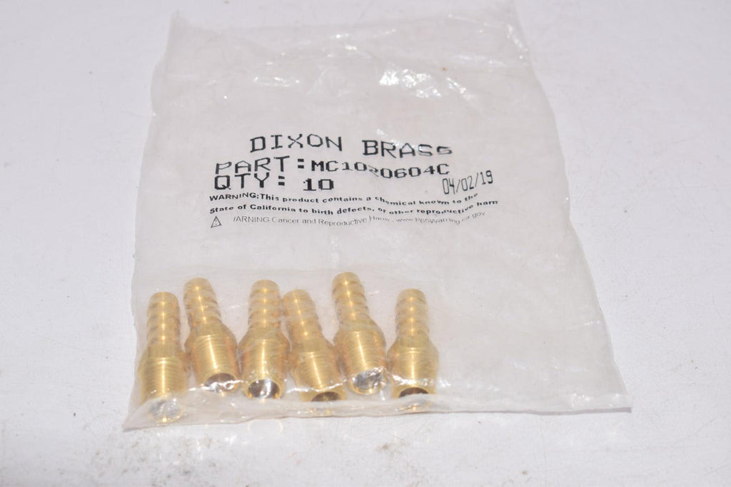 DIXON BRASS MC1020604C Male Hose Barb Fittings