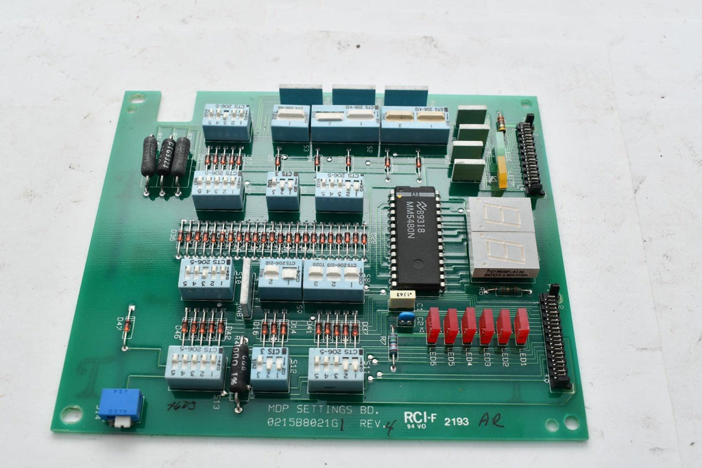 GE 0215B8021G Rev. 4 MDP Settings Board PCB Circuit Board