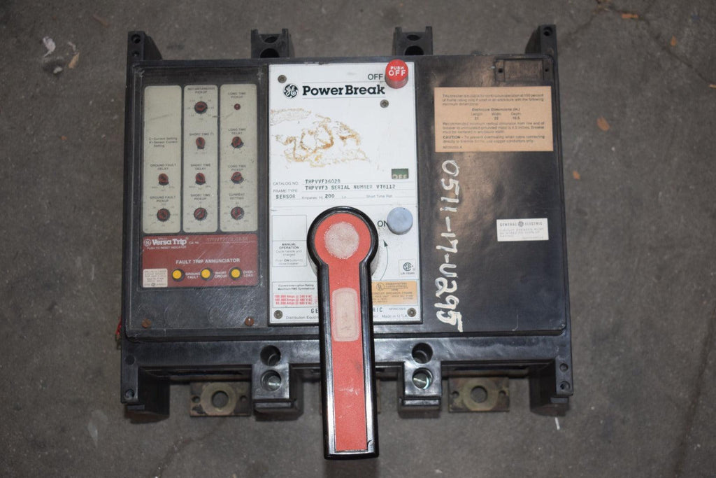 GE General Electric THPVVF3602B PowerBreak Circuit Breaker 200 AMP