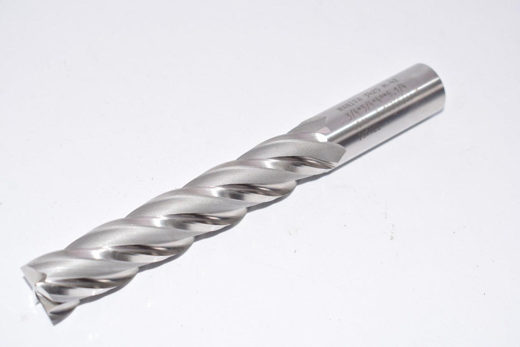 HANITA 3425 3/4'' x 3/4'' x 4'' x 6-1/4'' HSS 4FL End Mill