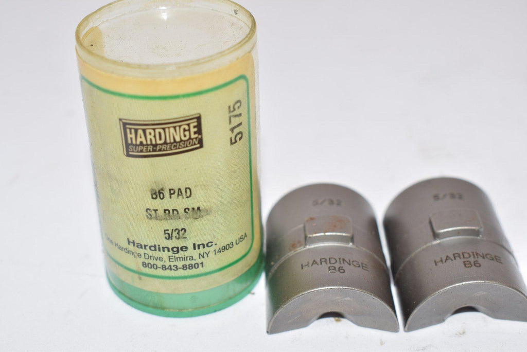 HARDINGE B6 5/32'' ROUND STEEL COLLET PADS