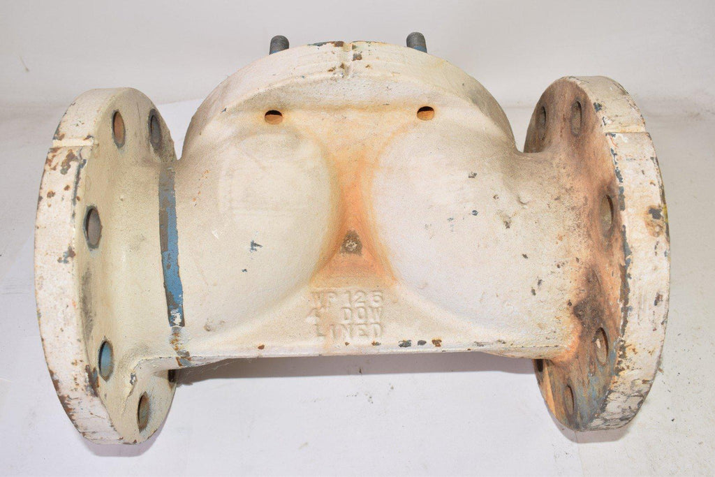 Heavy Industrial 4'' DOW, WP 125, Lined Diaphragm Valve Body