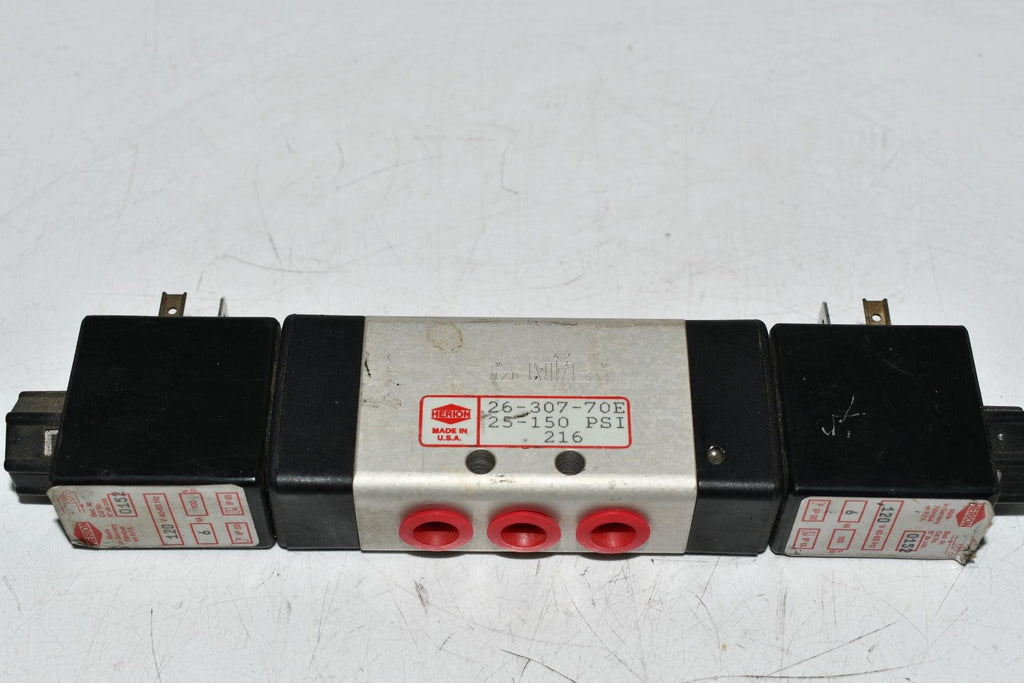 HERION 26-307-70E SOLENOID VALVE 25-150 PSI 120V Coil