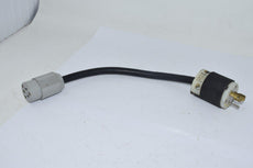 Hubbell Arrow-Hart 20A 125V 15A 125V Plug & Receptacle 16'' Power Cable
