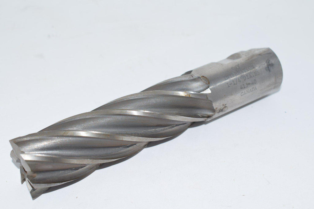 International 1-1/4'' 415-40 Canada 6 Flute End Mill, 6-1/2'' OAL