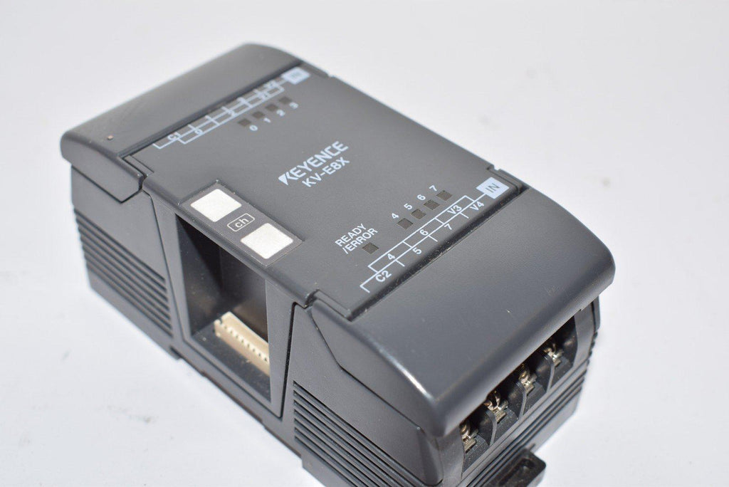 Keyence KV-E8X Compact PLC Input Expansion Module Unit 8-Point 24VDC DIN Mount
