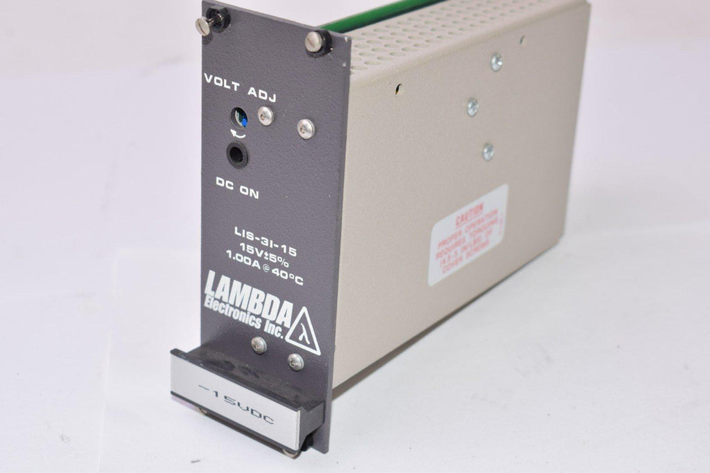 LAMBDA Model: LIS-31-15, Regulated Power Supply, Input: 95-132 VAC, 47-63 Hz
