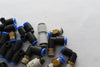 Large Lot of NEW & Used SMC & Others Push to Connect Fittings Tee 90 deg. Regulators