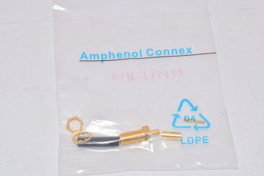 Lot of 10 Amphenol RF Division 132119 CONN SMA JACK STR 50 OHM SOLDER