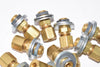 Lot of 10 Brass Air Hose Fitting Assembly's, 1-1/8'' OAL x 1/2'' W, 233-1337-22